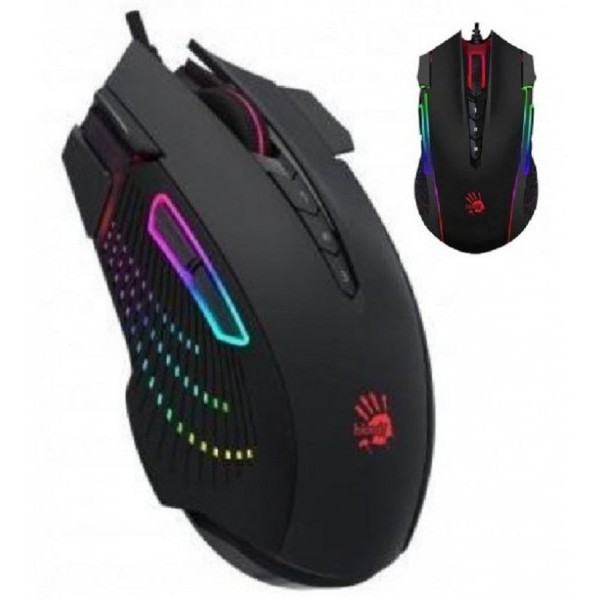 A4 TECH Bloody RGB Gejmerski optički miš, 2000Hz/100-8.000 Dpi, Black USB 125mm A4-J90S
