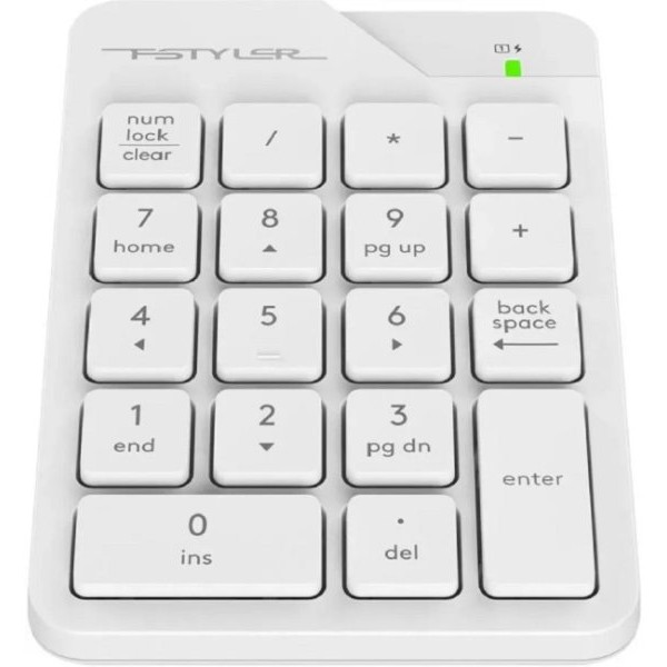 A4 TECH FGK21C FSTYLER 2.4G Wireless Numeric Keypad USB Type-C bela tastatura