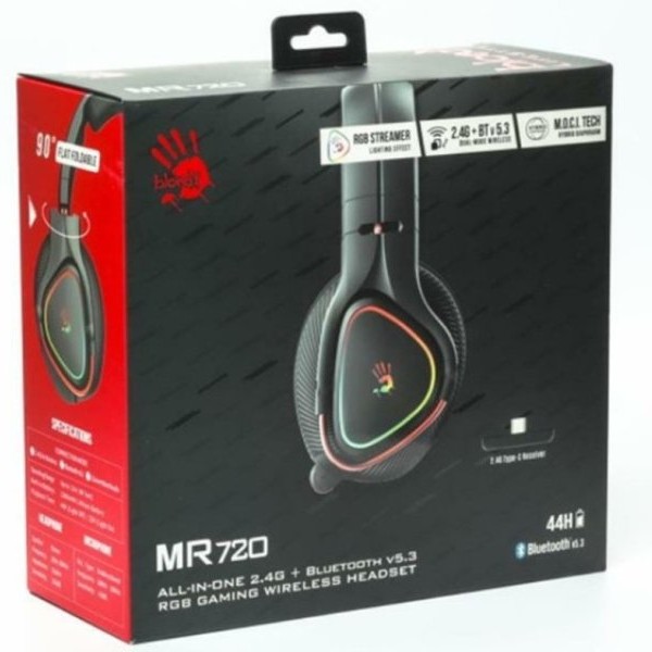 A4 TECH Slušalice MR720 BT+2,4Ghz+kabl, 50mm/16ohm, RGB