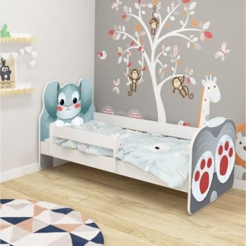 ACMA VII Krevet za decu Animals White 140 x 70 cm
