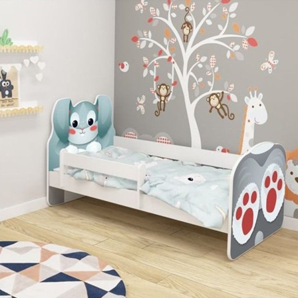 ACMA VII Krevet za decu Animals White 160 x 80 cm