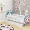 ACMA VII Krevet za decu sa dodatnom fiokom Animals White 180 x 80 cm