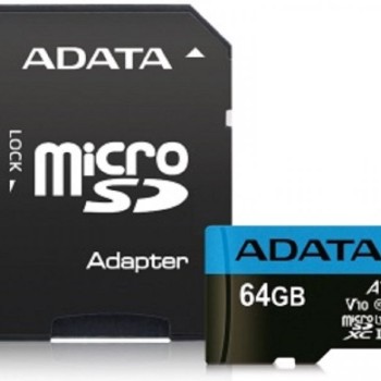 ADATA UHS-I MicroSDXC 64GB class 10 + adapter AUSDX64GUICL10A1-RA1