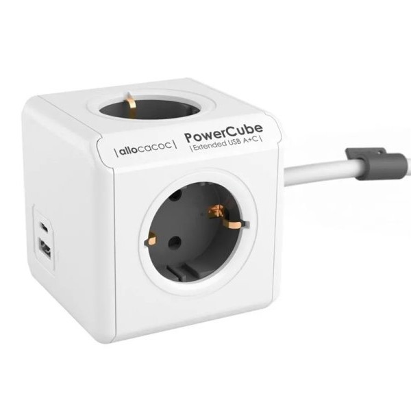 ALLOCACOC Power Cube 4xSchuko + 2xUSB A+C
