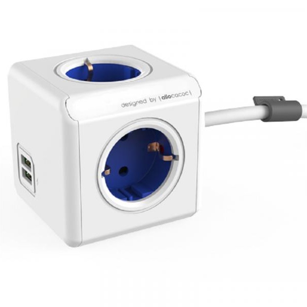 ALLOCACOC PowerCube Extended USB 4xSchuko + dual USB, kabl duž.1,5m