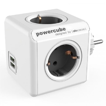 ALLOCACOC PowerCube Original USB 4xSchuko + dual USB 1202GY/DEOUPC