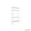ANEMOS Metalna polica CROSSER 180 x 90 x 30 cm 5 x 70 kg - bela