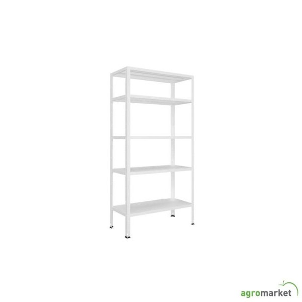 ANEMOS Metalna polica CROSSER 180 x 90 x 30 cm 5 x 70 kg - bela