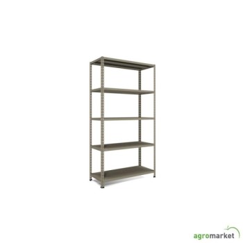 ANEMOS Metalna polica KIT 188 x 100 x 40 cm 5 x 65 kg - siva