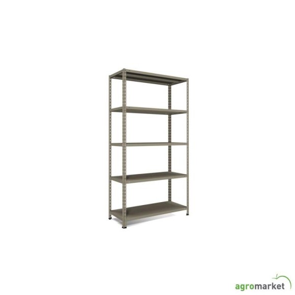 ANEMOS Metalna polica KIT 188 x 100 x 40 cm 5 x 65 kg - siva
