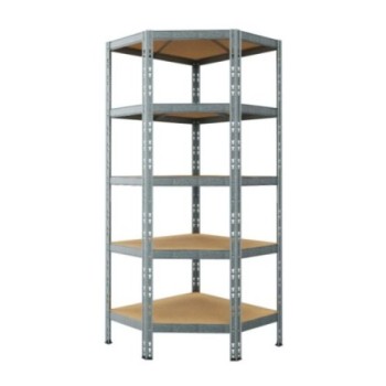 ANEMOS Metalna ugaona polica 180x66x66x40 cm 5 nivoa 130100095