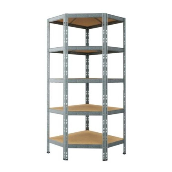 ANEMOS Metalna ugaona polica 180x66x66x40 cm 5 nivoa 130100095