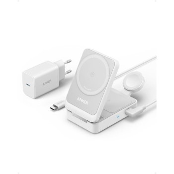 ANKER MagGo Wireless Charging Station 15W Foldable 3-in-1) bundle cable and charger (B2557321)
