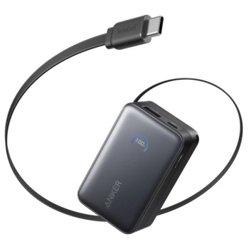 ANKER Nano Power Bank 10000mAh, 45W, sa ugrađenim USB-C kablom na izvlačenje, crni
