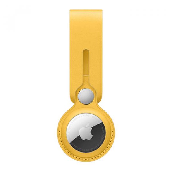 APPLE AirTag Leather Loop - Meyer Lemon (Seasonal Summer2021) (mm003zm/a)