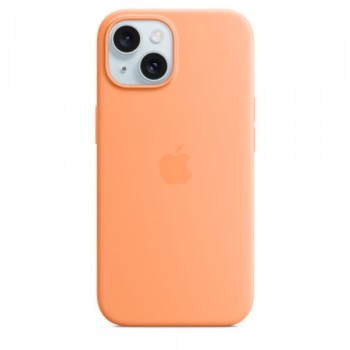 APPLE IPhone 15 Silicone Case w MagSafe - Orange Sorbet (mt0w3zm/a)