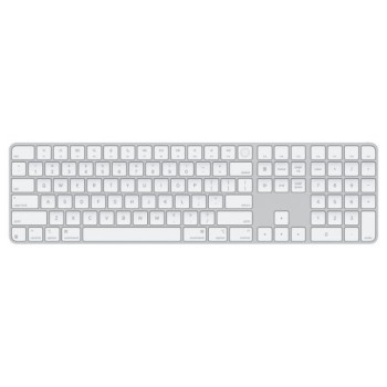 APPLE Magic Keyboard (2024) w Touch ID and Numeric Keypad International English White Keys (mxk73z/a)