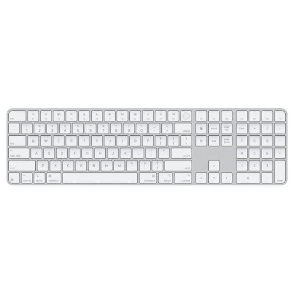 APPLE Magic Keyboard (2024) w Touch ID and Numeric Keypad International English White Keys (mxk73z/a)
