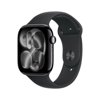 APPLE Watch S11 GPS 42mm Jet Black Aluminium Case with Black Sport Band - M/L (mequ4rk/a)