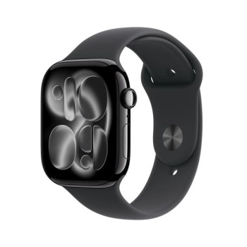 APPLE Watch S11 GPS 46mm Jet Black Aluminium Case with Black Sport Band - M/L (meux4rk/a)