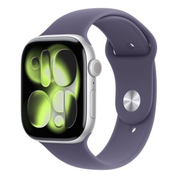 APPLE Watch S11 GPS 46mm Silver Aluminium Case with Purple Fog Sport Band - M/L (meva4rk/a)