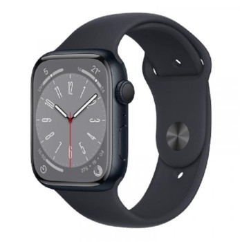 APPLE Watch S8 GPS 41mm Midnight Aluminium Case with Midnight Sport Band - Regular (mnp53se/a)