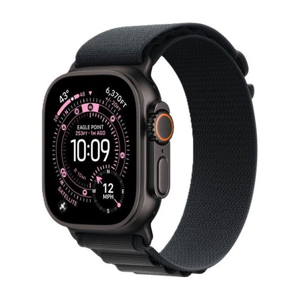 APPLE Watch Ultra 3 Cellular 49mm Black Titanium Case with Black Alpine Loop – Medium (mf0v4se/a)