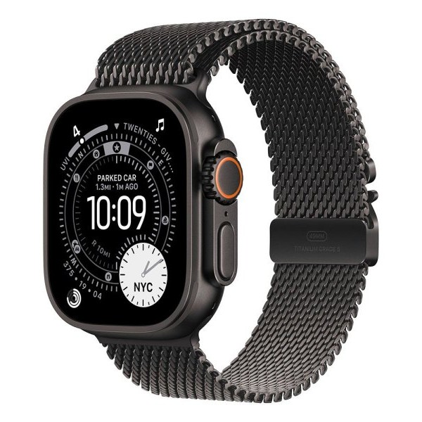 APPLE Watch Ultra 3 Cellular 49mm Black Titanium Case with Black Titanium Milanese Loop – Large (mf1t4se/a)