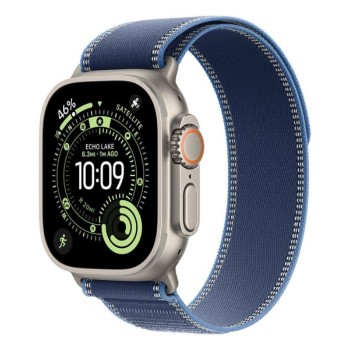 APPLE Watch Ultra 3 Cellular 49mm Natural Titanium Case with Blue/Bright Blue Trail Loop - S/M (mewr4pm/a)