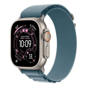 APPLE Watch Ultra 3 Cellular 49mm Natural Titanium Case with Light Blue Alpine Loop – Large (mewp4se/a)