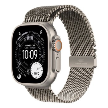 APPLE Watch Ultra 3 Cellular 49mm Natural Titanium Case with Natural Titanium Milanese Loop – Large (mf0e4se/a)