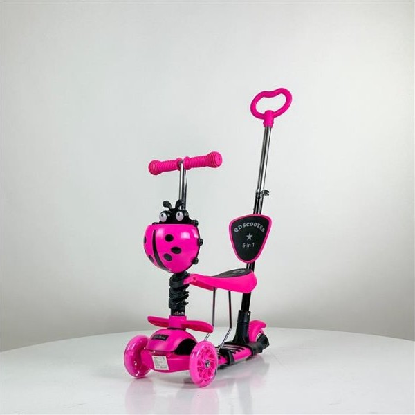 ARISTOM 652 Bubamara 5u1 Trotinet sa LED točkovima roze