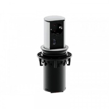BACHMANN Elevator uvlačiva utičnica 1xšuko,1x USB punjač 5.2V/2.15A,kabl 2m 928.017
