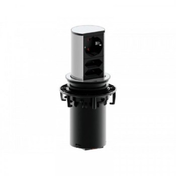 BACHMANN Elevator uvlačiva utičnica 1xšuko+2x euro utičnica, kabl 2m 928.003
