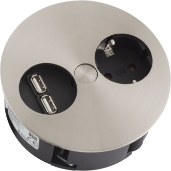 BACHMANN TWIST Ugradna uticnica 1xšuko+1 dupli USB punjac 5V/3,1A,ce 931.031