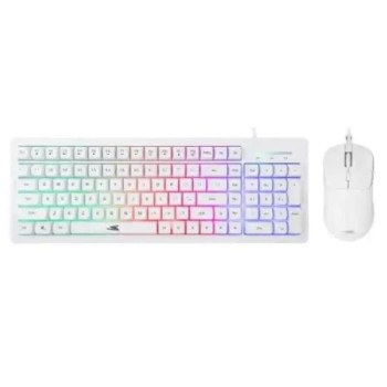 BARACUDA Tastatatura + miš ORCA /Membranska/RGB/US + 7200DPI/Optički/Bela