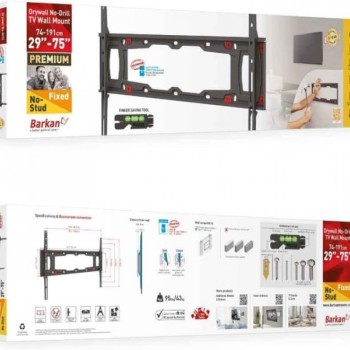 BARKAN ND400.B LCD TV zidni nosač za gipsane zidove, od 29-75 inča