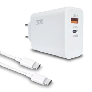 Bavin Bavitel punjač 120W Usb A+ Type C + kabl Type C/Type C, bela