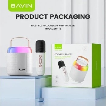 Bavin Mini karaoke zvučnik sa mikrofonom bela - BM-19 bela (