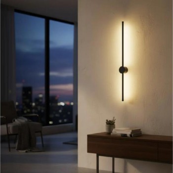 BBLINK Crna zidna LED lampa 12W 3000K IP20