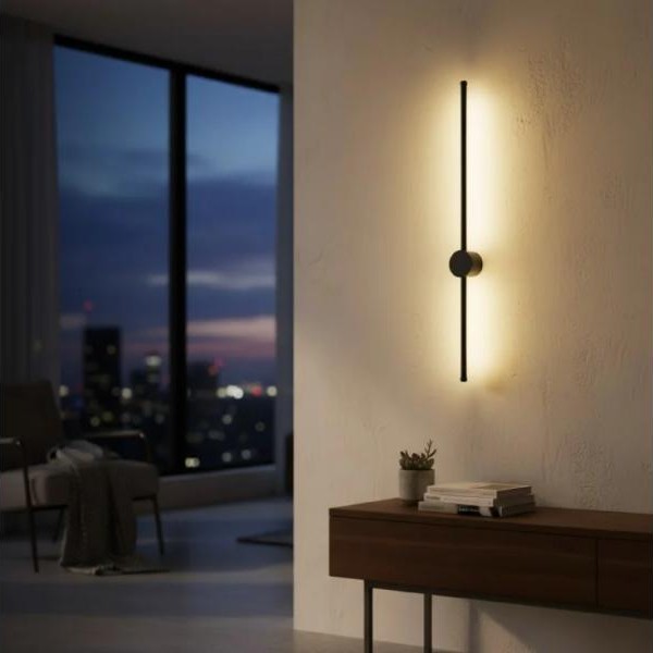 BBLINK Crna zidna LED lampa 12W 3000K IP20
