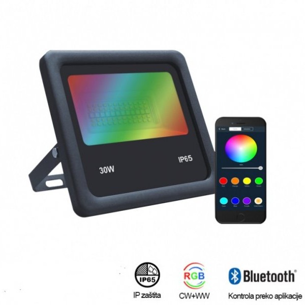 BBLINK LED REFLEKTOR BR-FL30W-04AZ CRNI RGB/WW/CW BLUETOOTH