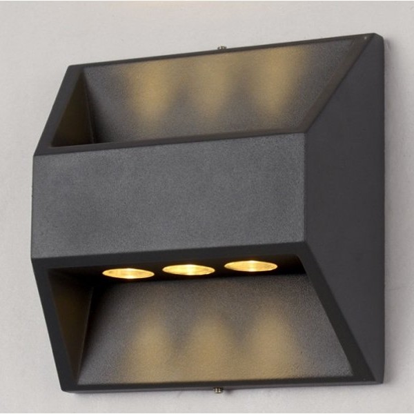 BBLINK LED SVETILJKA 2562 ZIDNA SIVA 6*1W 4000K IP54