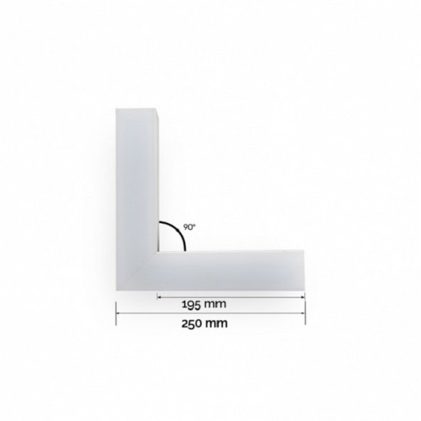 BBLINK LED svetiljka LT-T-020-B L(90°) 12W 4000K Bela