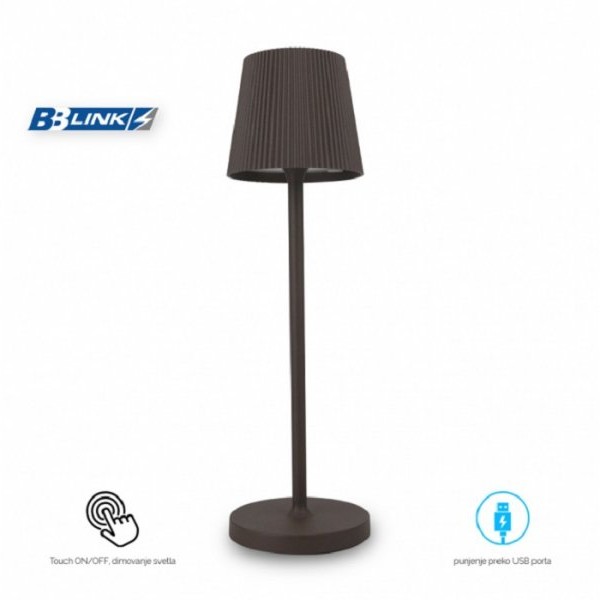 BBLINK Stona lampa punjiva T16011 3W 3000K IP54 CORTEN
