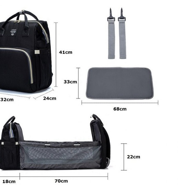 BBO TORBA ZA MAME BT023  Sport Mama Bag - BLACK