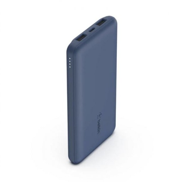 BELKIN BOOST CHARGE (10000 mAH) Power Bank with USB-C 15W - Dual USB-A - 15cm USB-A to C Cable - Blue