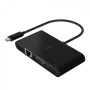 BELKIN USB-C Multimedia+Charge Adapter (GBE - HDMI - VGA - USB-A)Black (100W PD)Black(AVC004BTBK)
