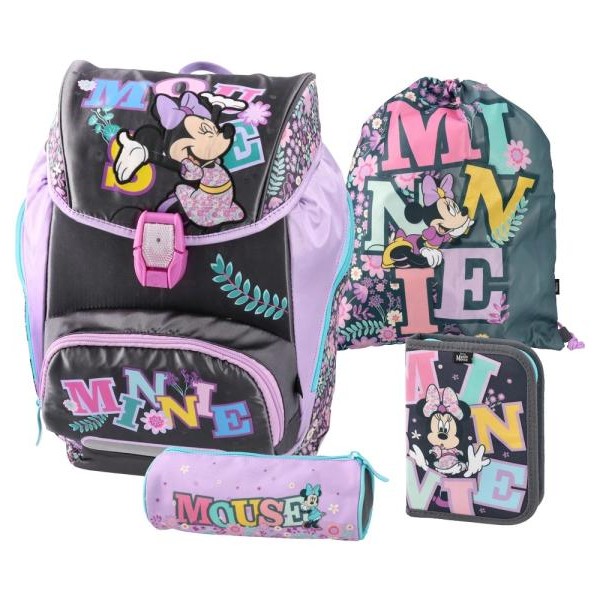 Best Buy Logic set, ranac anatomski, 4 u 1, Minnie Mouse, Flowers