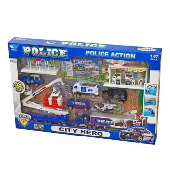 BEST LUCK POLICIJSKI SET vozila + znakovi